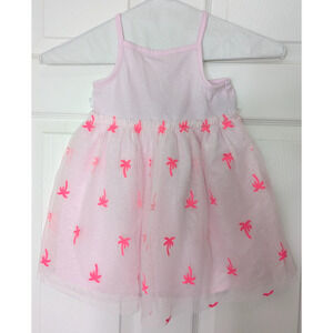 Cat & Jack Girls Dress Lt Pink w Palm Trees 3T Responsible Style